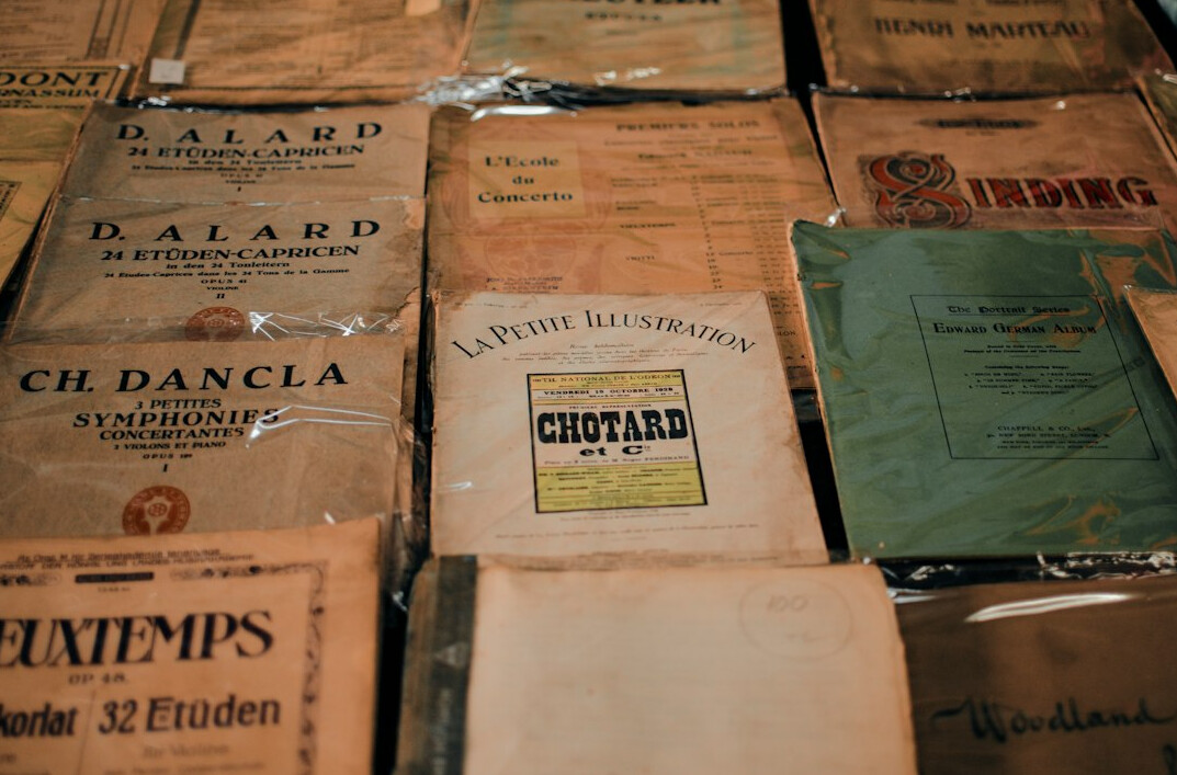 old german documents close up